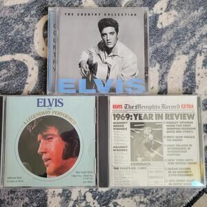 Elvis Presley 3 CD Lot, Legendary Performer vol 2, Memphis, Country VG+